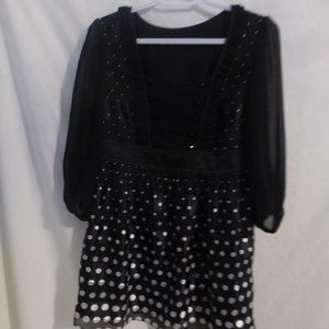 JESSIE polkadot dress with sheer sleeves, size 165/88A, 10, BNWOT